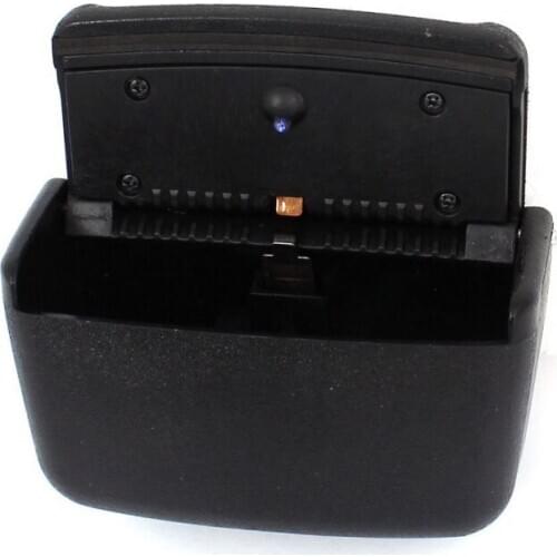 Car black plastic rectangular blue LED ashtray holder