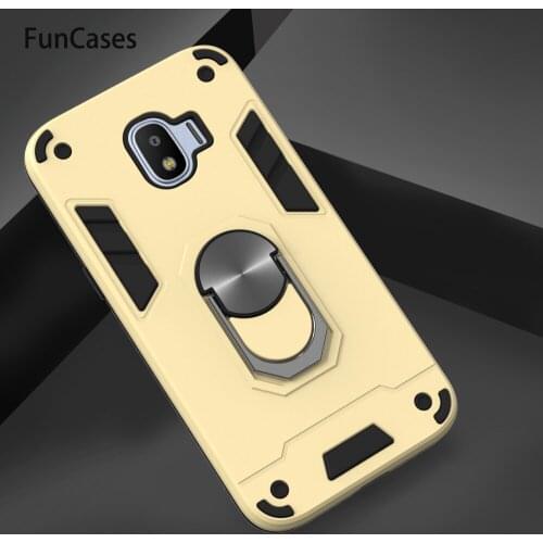 Mobilephone Cases For Samsung J2 Core Metal Ring Magnetic Car Holder Fundas Samsung Galaxy J2 Pro 2018 J6 Plus J8 J4 TPU Cover