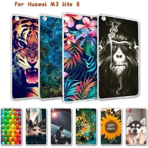 3D Painted Surface Tablet Case For Huawei MediaPad M3 Lite 8 CPN-W09 CPN-AL00 8.0" inch Cover Ultra Soft TPU Back Flexible Coque