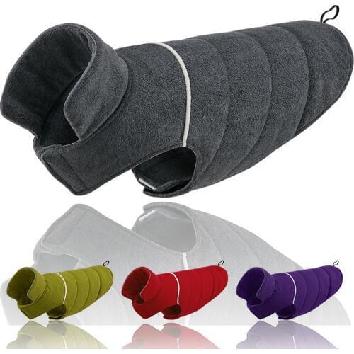 Fleece Dog Clothes Winter Warm Coat Pet Jacket Reflective Dog Clothing Vest For Small Medium Large big Dogs Two side wear