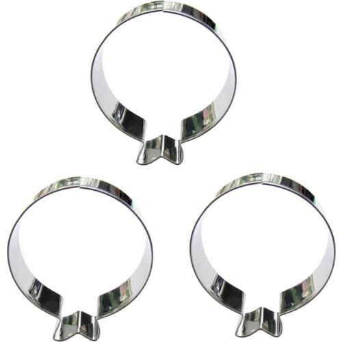 Balloon shape 3 piece biscuit cutting molds, baking tools, cake decorating soft candy tools