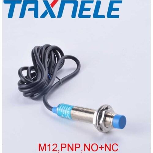 2 PCS M12 inductive proximity switch 4 wire detect distance 4mm inductive sensor 6-36VDC PNP NO+NC sensor