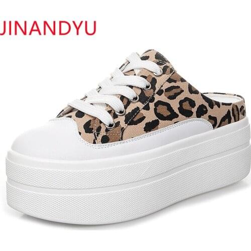 Platform Sneakers Canvas Shoes Woman Slippers Casuales Thick Sole Sport Shoes for Women Fashion Vulcanize Shoes Chunky Sneakers