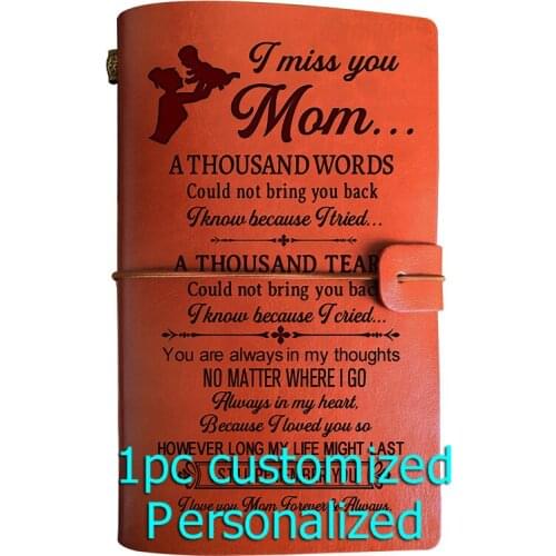 Engraved Leather journal personalized gifts to my husband BJ224 Customized Notebook A5 Dropshipping Supplier US Store Diary