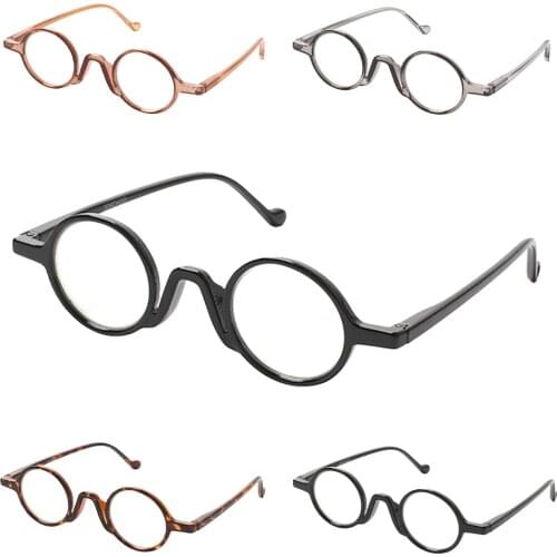 HENOTIN men and women ultralight Anti-blue reading glasses retro plastic round frame spring hinge high quality diopter glasses