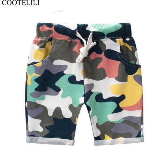 COOTELILI Fashion Beach Baby Boys Clothes Camouflage Baby Shorts Summer Children Shorts Leggings For Kids Trousers 90-140cm