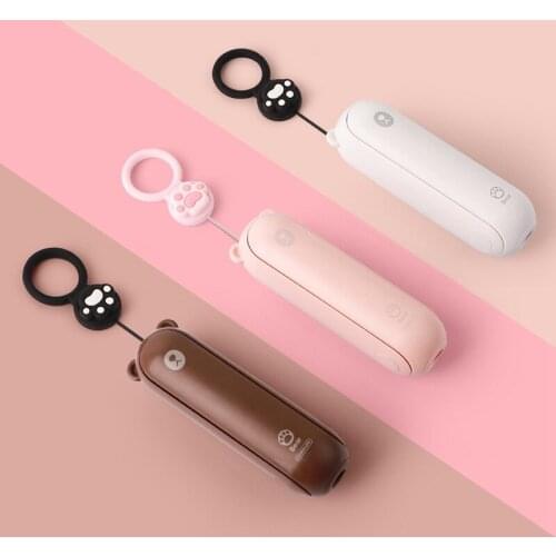 Bear Folding Small Fan Portable Charging Small Student Silent Handheld Cartoon Small Fan