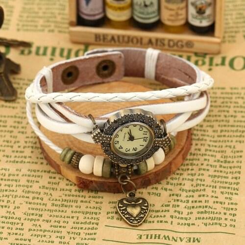 Fashion Mens Leisure Quartz Watch Women Luxury Design Student Leather Braided Couple Wristwatches