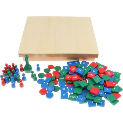 Montessori Math Materials Stamp Game Preschool Early Learning Tool for Kids Toddlers Kindergarten