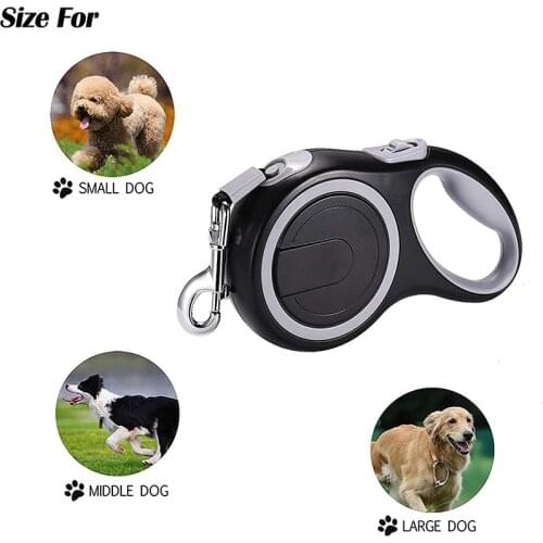 Retractable Big Dog Walking Leash Durable Leash For Large Dogs Long Strong Nylon Leads Automatic Extending Pet Dog Leash Rope