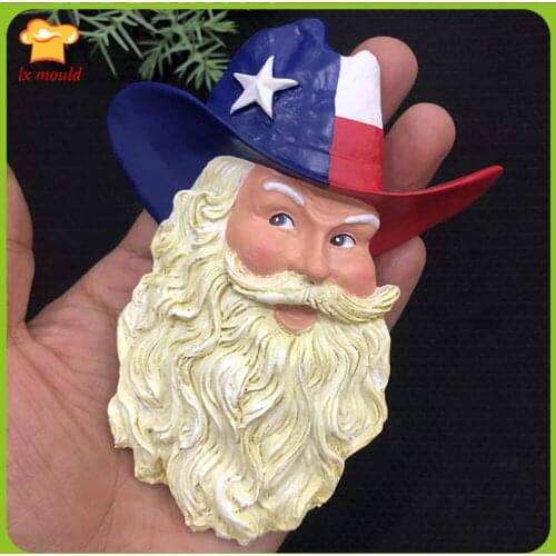 New Santa Soap Silicone Mould Resin Plaster Candle Decoration Home Holiday Mold