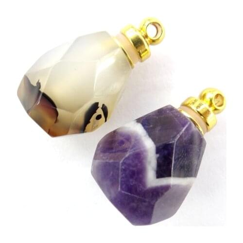 Wholesale Natural stone Quartz Crystal Turquoises tiger eye charms pendant for diy Jewelry making necklace Accessories3PCS A11