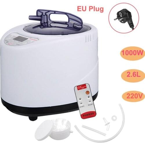 2.6L Sauna Steam Generator Steamer SPA Pot Fumigation Machine with Remote Control for Body Therapy Relieve Pressure EU Plug 220V