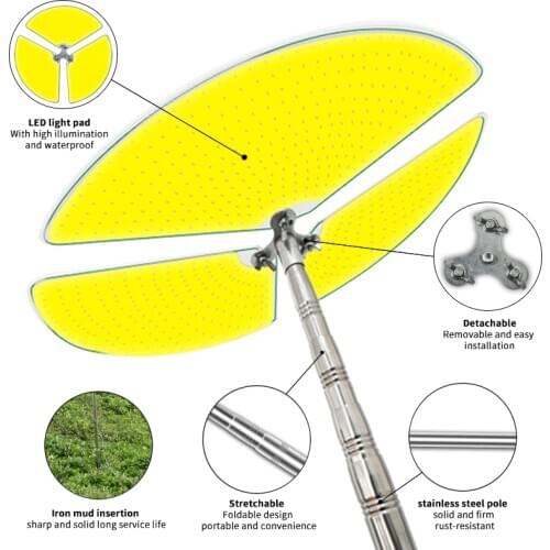 Portable lantern flashlight LED Outdoor Camping light Rechargeable camping lighting equipment Telescopic rod light for road trip