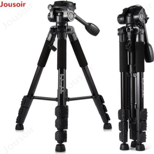 QZSD Q111 Professional Portable Aluminum alloy Camera Tripod with Q08 Rocker Arm Ball Head for SLR Camera CD15