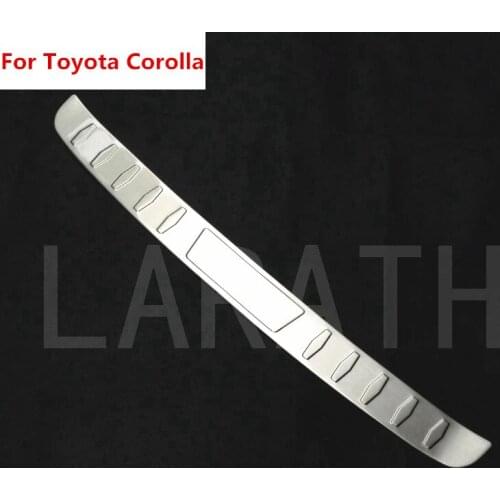 High Quality For Toyota Corolla 2014 2015 2016 2017 Stainless Steel Rear Trunk Bumper Protector Rear Scuff Plate Rear Door Sill