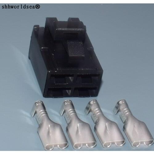 Worldgolden 6.3mm 4pin Female Relay Scoket 7123-2446 Automotive Connector 4 Pin With Terminals/Pins
