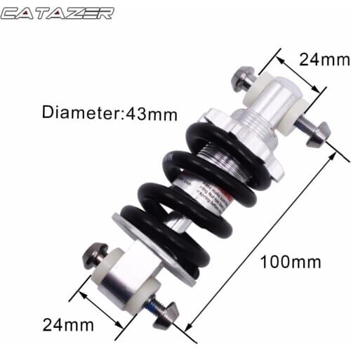 Mountain Bike Rear Shock Suspension Frame Bumper Spring Shock Absorber Bicycle Parts Rear Shock 100/125/135/150mm 1000LBS BZR002