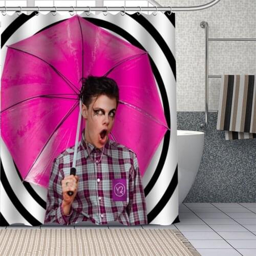 Custom Rock Singer YUNGBLUD Shower Curtain With Plastic Hooks Modern Fabric Bath Curtains Home Decor Curtains Custom Your Image
