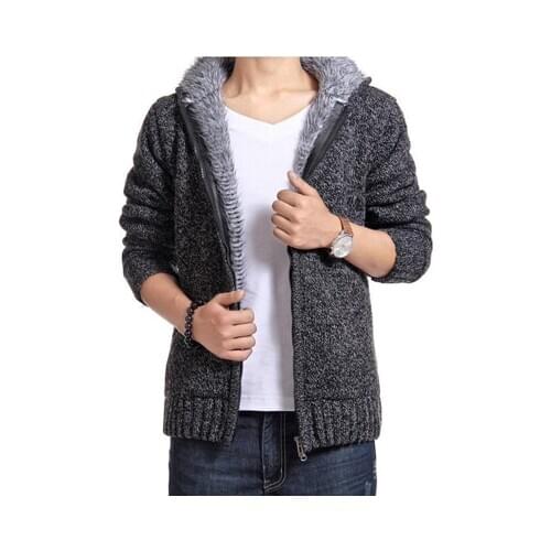 Winter Mens Fleece Jackets Casual Mens Thermal Outwear Windbreaker Ziphood Coats Fashion Men Thick Warm Jackets Clothing