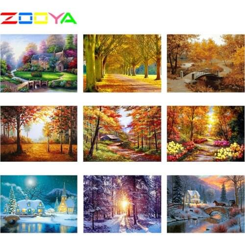 Zooya 5D Diamond Painting Full Square Diamond Embroidery Natural Landscape New 3D Rhinestone Diamond Mosaic Home Decoration Lx21