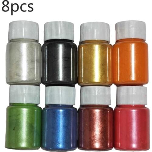 1 Set Pearlescent Mica Powder Epoxy Resin Dye Pearl Pigment DIY Jewelry Crafts Soap Making Accessory