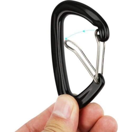 1pcs 16KN Wire Gate Carabiner Safety D Ring Buckle Snap Hook Keychain Clip Rock Climbing Camping Quick Release EDC Tool