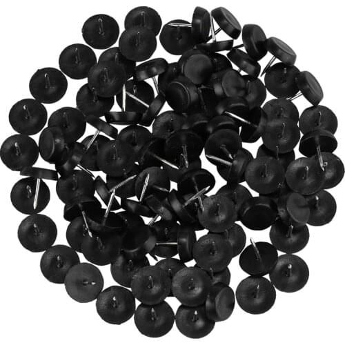 100 Nail-On Feet Pads Chair Table Slider Glide Mats Furniture Foot Cover Pad Anti Slip Tables Chairs Legs Protectors Floor Guard