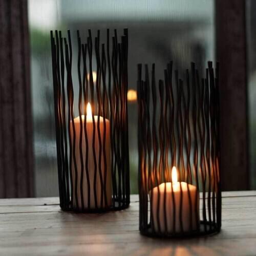 12pc/Lot Metal Candle Holder Home Decoration Candlestick Geometric Candle Lantern Halloween Center Table Wedding European ZZT011