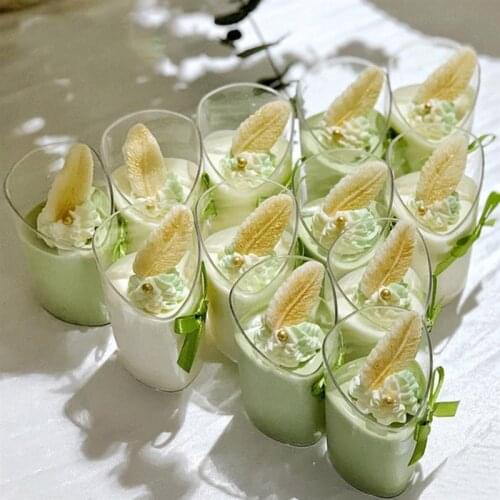 15/ 25/ 30pcs Cups Pudding Jelly Mousse Cup Appetizer Bowl For Home Dessert Shop Food Container Mini Disposable