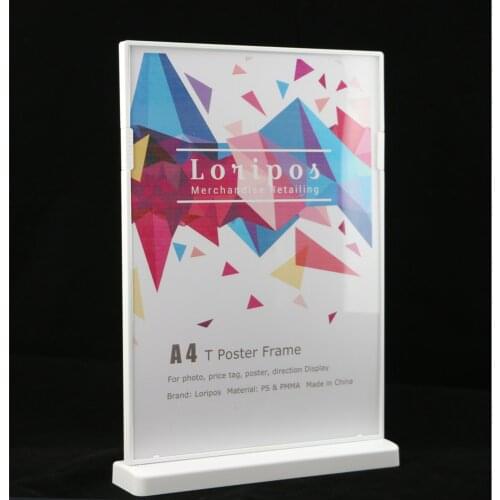 210*297mm 20 PCS exhibition poster billboard T sign poster label holder stand price talker photo picture frame stand menu banner