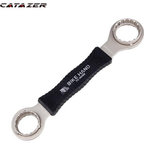 4 IN 1 Bicycle Bottom Bracket Repair Tools Axis Tool Bike Wrench Overhaul Tool Spanner Stainless Steel Axle Bike Tool Set