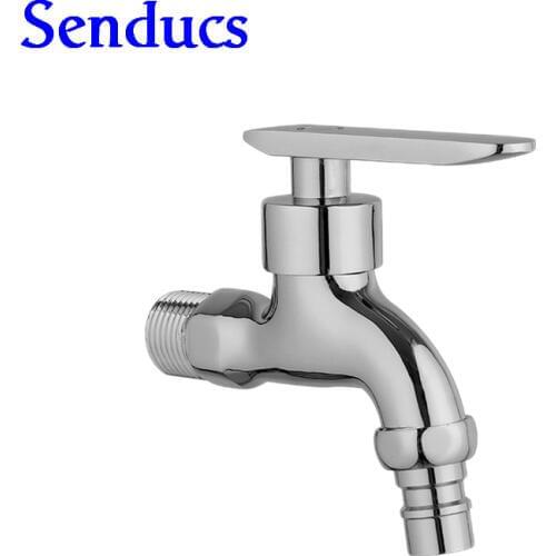 Free shipping Senducs zinc alloy washing machine bibcock with polished inwall mounted garden washing machine mixer faucet