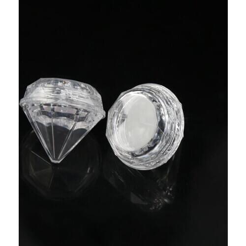 5g clear diamond clear plastic jar bottle tin pot eye serum cream sample art nail powder eye shadow skin care cosmetic packing