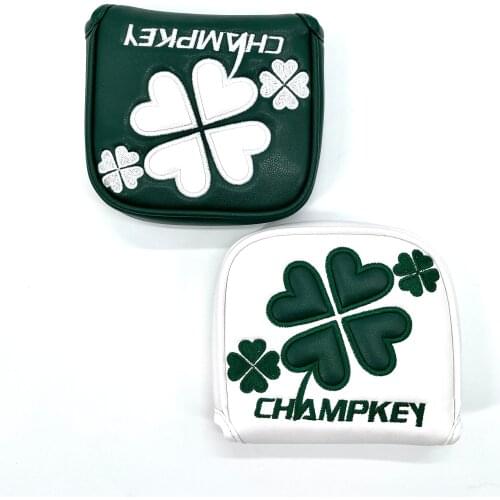 Golf Lucky Shamrock Heel Shaft Mallet Cover Square Mallet Putter Cover Headcover Magnetic for Scotty Cameron 6M DB Taylormade