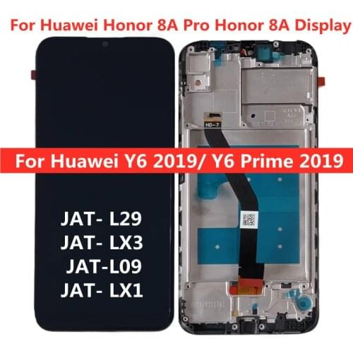 6.09 " Display for Huawei Honor 8A LCD JAT-L29 Display Touch Screen Digitizer JAT-L09 L41 LX1 For Huawei 8A JAT-L29