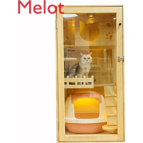 Cat Villa Solid Wood Luxury Cattery Cat Cage Cat Breeding Cage Cat Display Cabinet Cat Apartment Cat Hotel Cat Nest Cat Bed