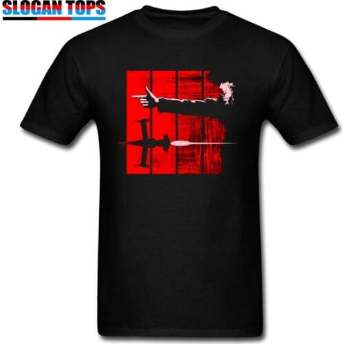T-shirt Funky Men Tshirts Space Cowboy Tops T Shirt Print Black Red Tees Anime Short Sleeve 100% Cotton Clothes Free Shipping