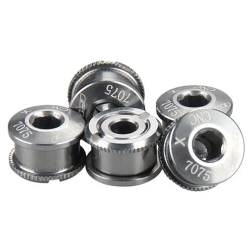 5pcs CNC alloy Single & Double Crankset Bolts Screws and nuts Blots For MTB Bike Road bicycle Bicycle Chain wheel Chainring