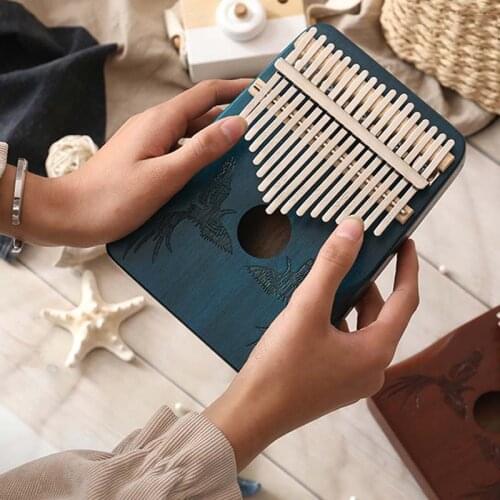 Kalimba 17 key Blue Instrument Finger Thumb Piano kalimba Music Accessories Instrument Learning Book for Music Lover Beginners