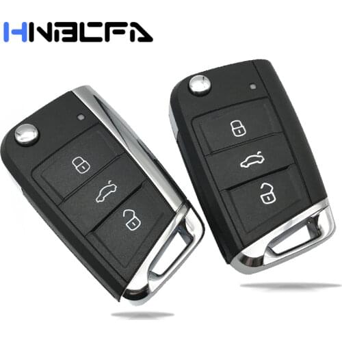 3 Buttons Remote Car Key For Skoda Octavia For VW Volkswagen Passat Golf 7 MK7 Beetle Bora Polo Seat Leon Shell Case Tail Metal