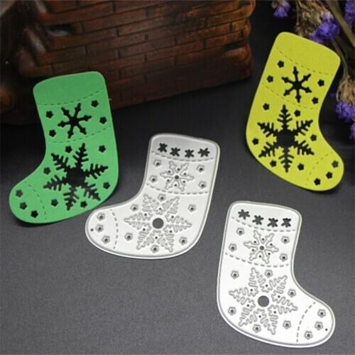 YINISE Metal Cutting Dies For Scrapbooking Stencils Snowflake Socks DIY PAPER Album Cards Decoration Embossing Folder Die Cutter