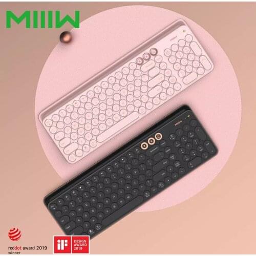 MIIIW Bluetooth Dual Mode Keyboard 102Keys Bluetooth 2.4GHz Multi System Compatible Wireless Computer Laptop Tablet Keyboard