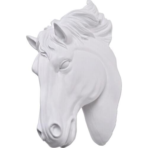 American Style Wall Hanging Horses Head Statues Animals Figurine Resin Art&Craft Home TV Wine Cabinet Wall Decorative R675