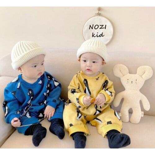 2021 New Baby Cartoon Romper Autumn Infant Knit Warm Jumpsuit Fashion Cute Pattern Casual Romper For Boys And Girls Clothes