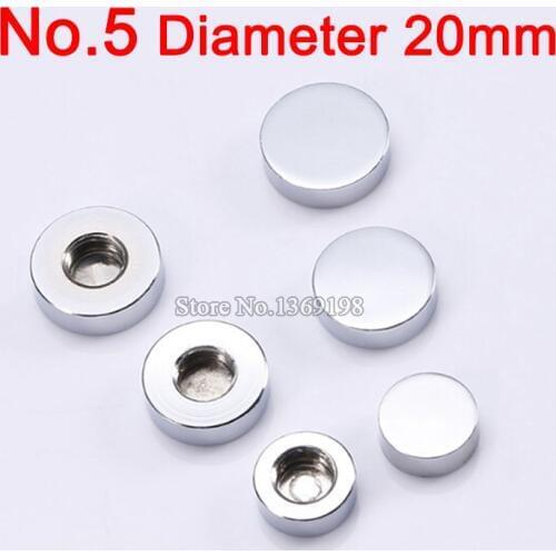 Wholesale 1000PCS/lot Dia 20mm Solid Copper Advertising Nails Acrylic Mirror Nails Glass Fixing Screws Decoration Nail Hardware