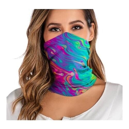Wholesale Unisex Washable Rave Bandana Neck Gaiter Tube Headwear For Women Men Face Scarf Dustproof Motorcycle Windproof Scarf