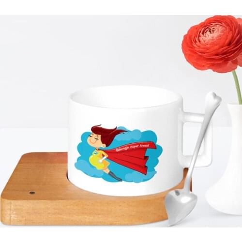 Personalized Mother 'S Day Themed Wooden Altlıklı Ceramic Cup AHS4