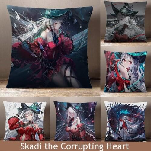 Arknights Skadi the Corrupting Heart Cartoon Dakimakura Peach Skin Plush Stuffed Throw Pillow Bed Sofa Cushion Decoration