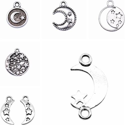 Tristana Moon And Star Charms designer charms for jewelry making diy jewelry kit accessories